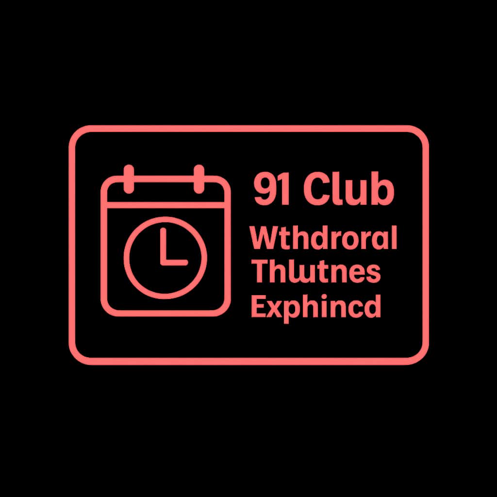 Icon representing withdrawal timelines for 91 Club.