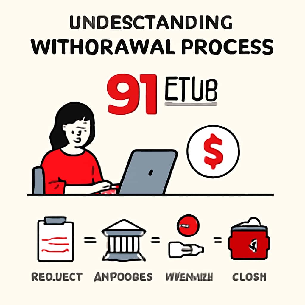 An educational diagram outlining the steps of the 91 Club withdrawal process.