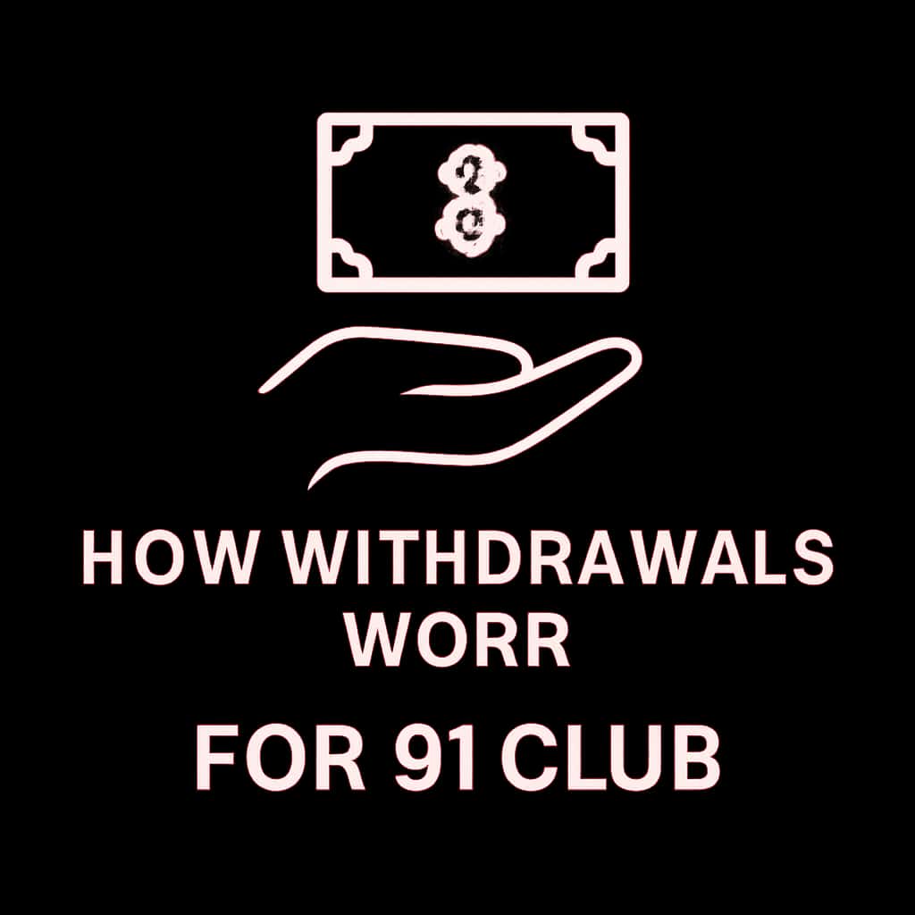 An icon representing withdrawal guidance for 91 Club.