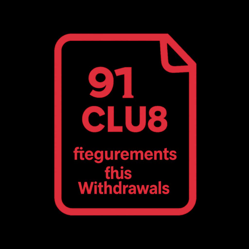 An icon illustrating the concept of 91 Club withdrawal requirements.