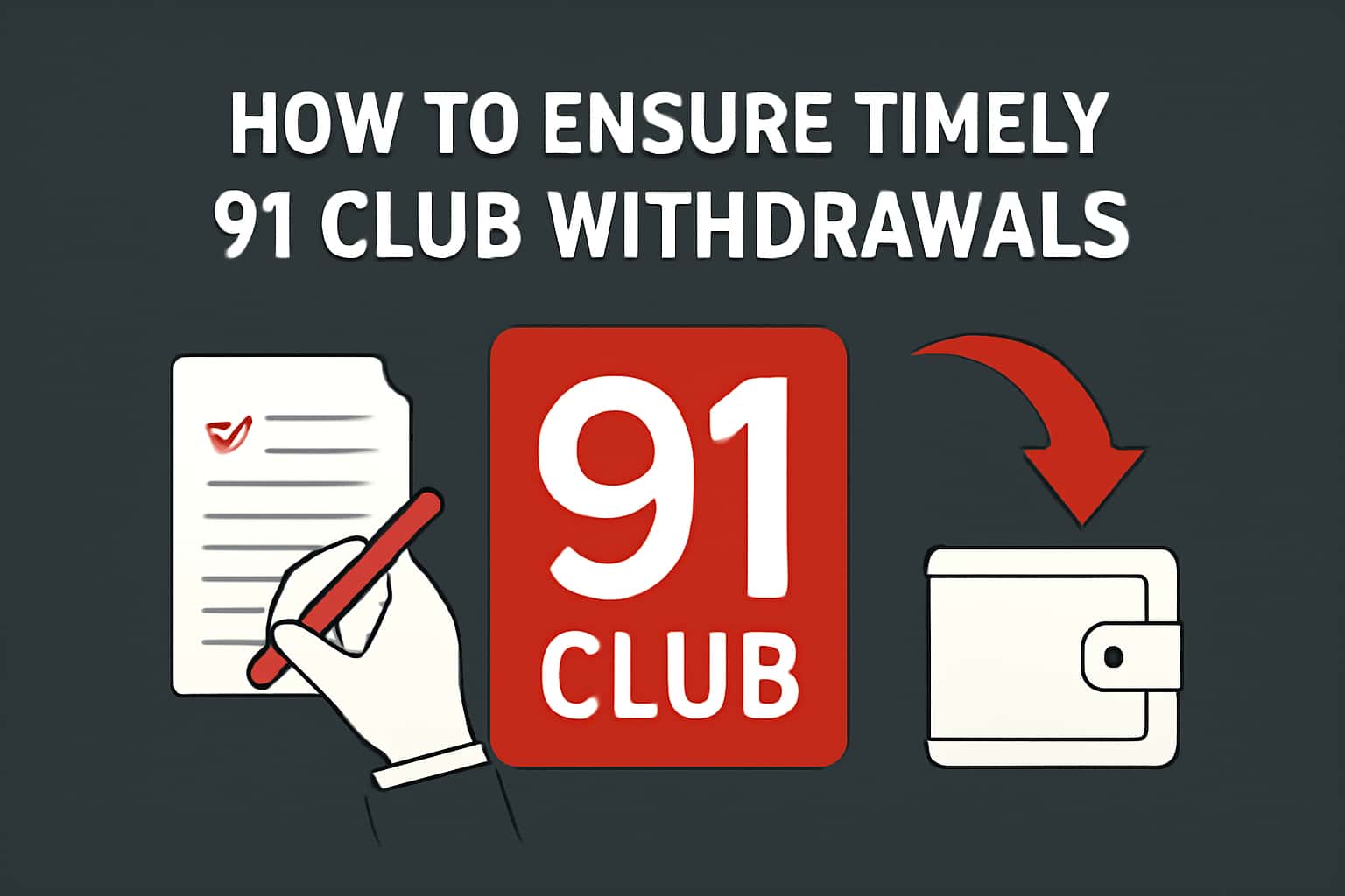 Informative scene illustrating the process of 91 Club withdrawals.