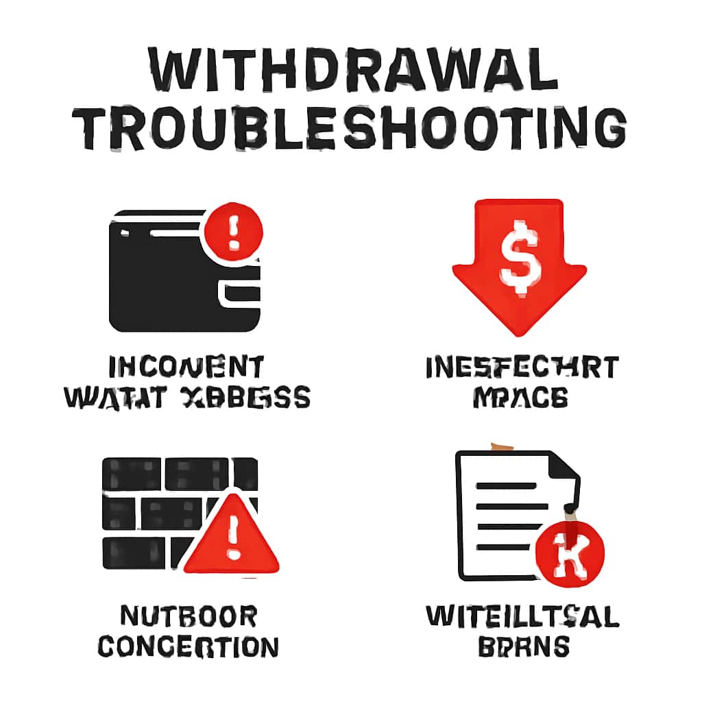 Diagram illustrating withdrawal troubleshooting steps.