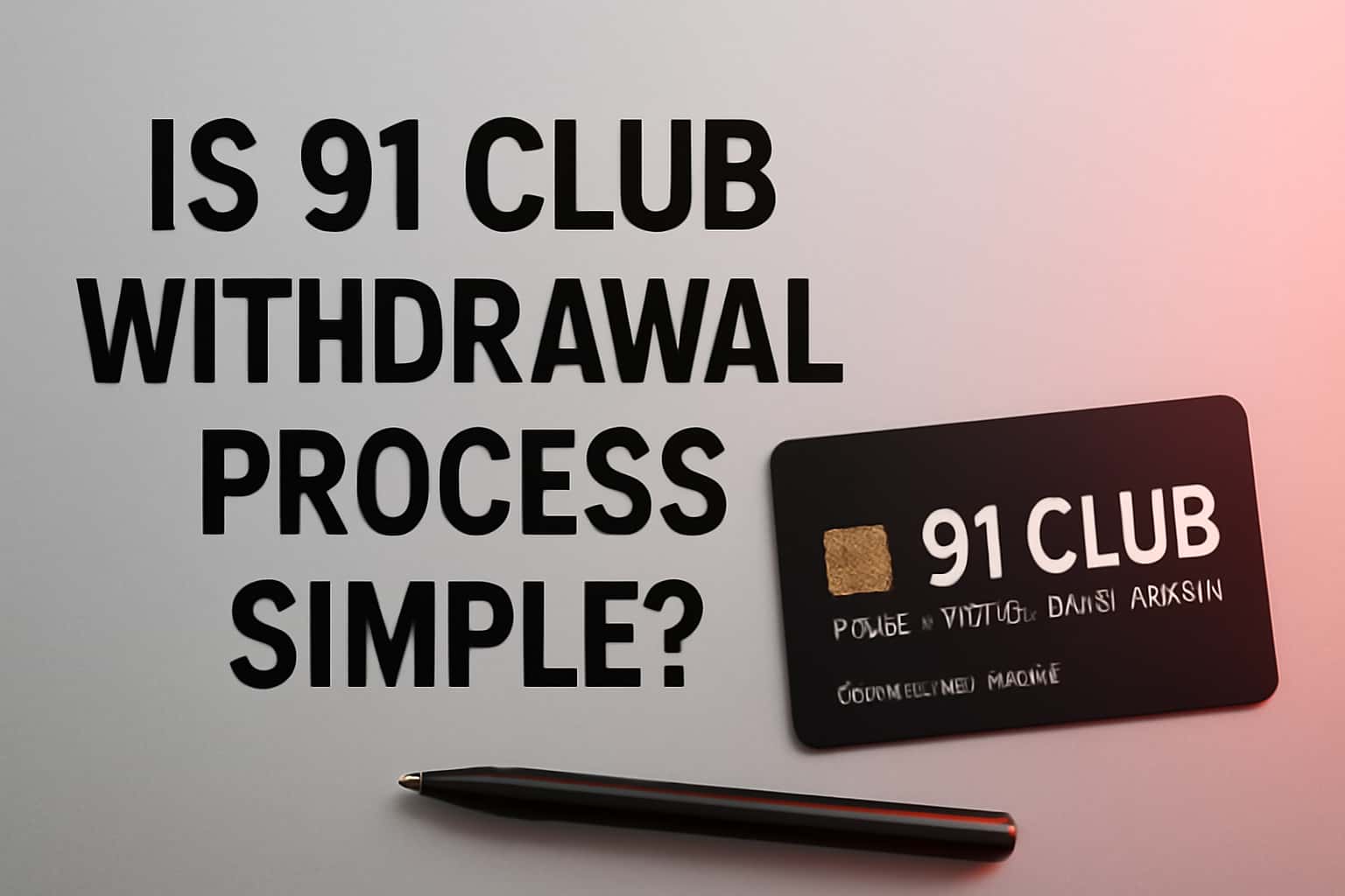 An informative scene depicting the simplicity of the 91 Club withdrawal process.